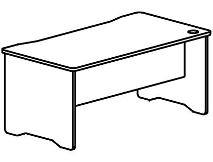 Mesa de Escritorio Rocada Serie Work 2000x840 mm Acab. Faia