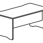 Mesa de Escritorio Rocada Serie Work 2000x840 mm Acab. Faia