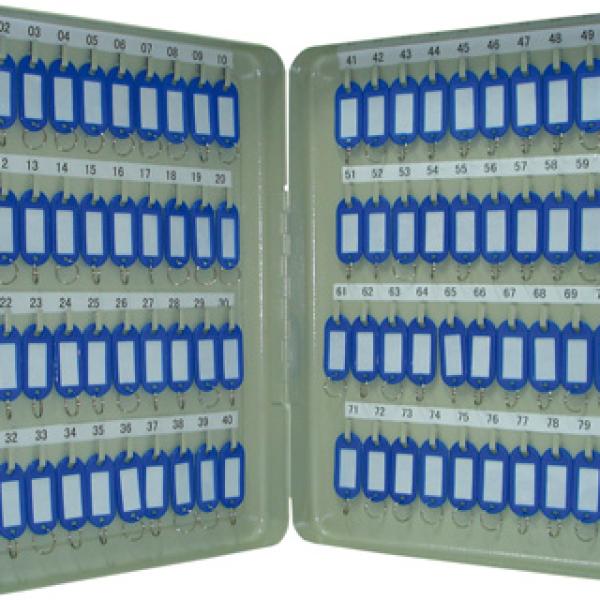 Armario Porta - Chaves Q - Connect Metalico 28x37x6 cm p/ 80 Chaves c/ Fechadura de Segurança