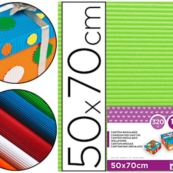 Cartão Ondulado 320Gr. 50X70 cm - Verde Pistacho