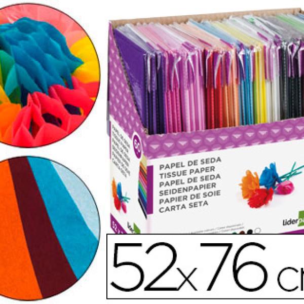Expositor Papel Seda. 60 Bolsas de 5 Unidades Cores Sortida