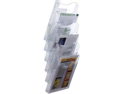 Expositor Mural Archivo c/ 6 Estantes p/ A4 - 665x155x239 mm