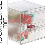 Cubo de Arquivo Archivo 2000 c/2 Gavetas em Poliestireno Transparente 190x152x152 mm
