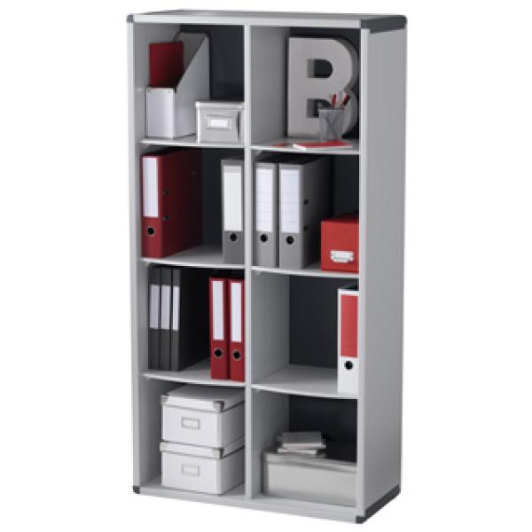 Movel Estante Paperflow c/ 8 Blocos Na Cor Cinza 155x79x33 cm