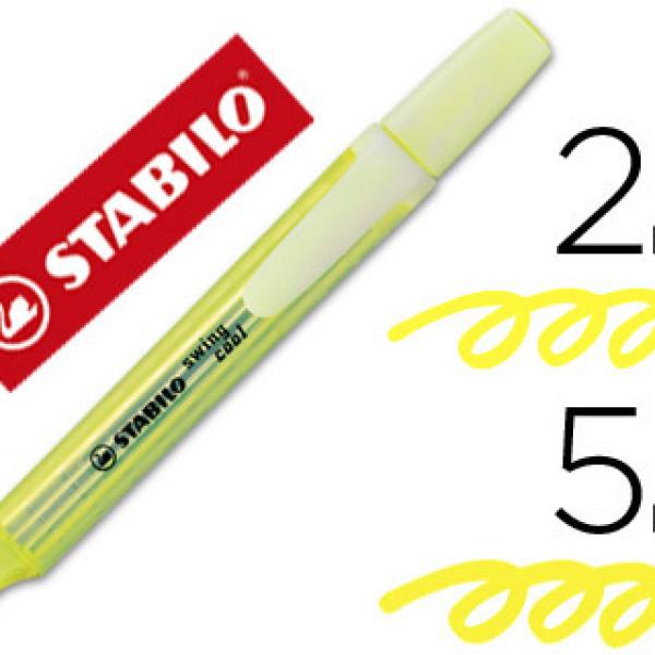 Marcador Stabilo Fluorescente Swing Cool Amarelo