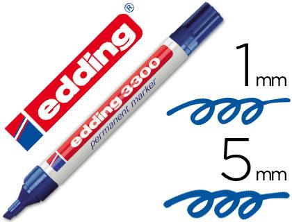 Marcador Edding 3300 N.3 Azul - Ponta Biselada