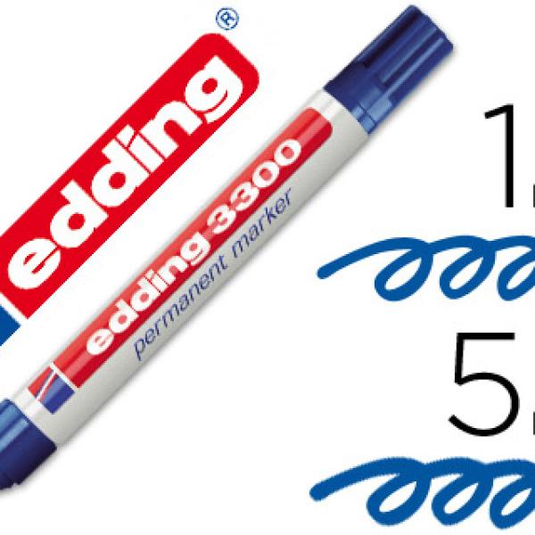Marcador Edding 3300 N.3 Azul - Ponta Biselada