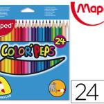 Lápis de Cores Maped Triangulares C/ de 24 Cores