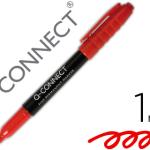 Marcador Q - Connect p/ CD/DVD Ponta Fibra Permanente Vermelho Ponta Redonda 1,0 mm