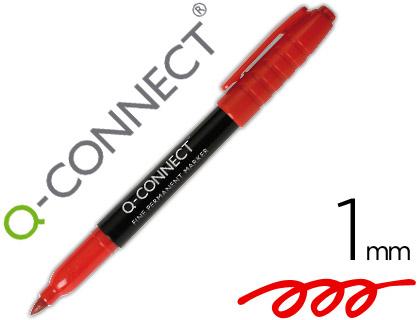 Marcador Q - Connect p/ CD/DVD Ponta Fibra Permanente Vermelho Ponta Redonda 1,0 mm