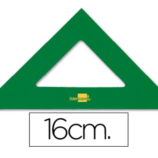 Esquadro 16 cm Plastico Verde