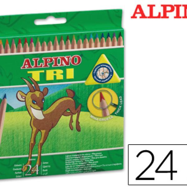 Lapis De Cores Alpino Tri Estojo De 24 Cores Sortidas - ALPINO