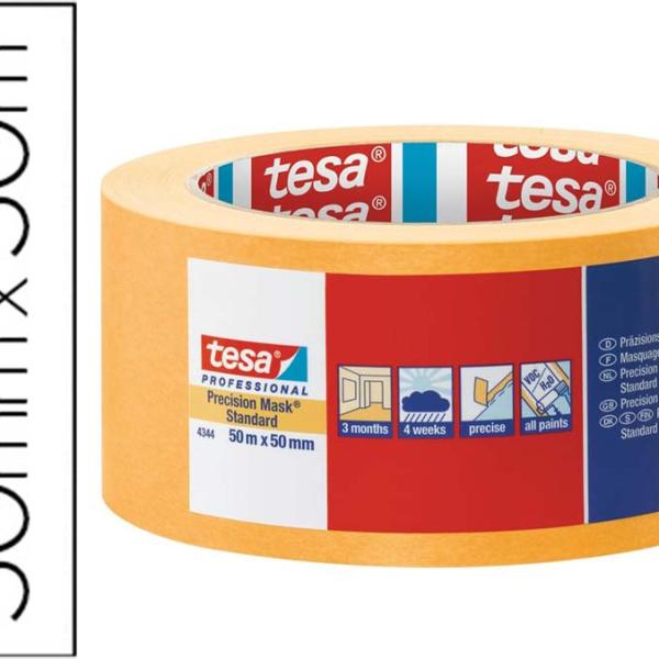 Fita Adesiva Máscara de Precisão 50mm x 50mts (Amarelo) - TESA