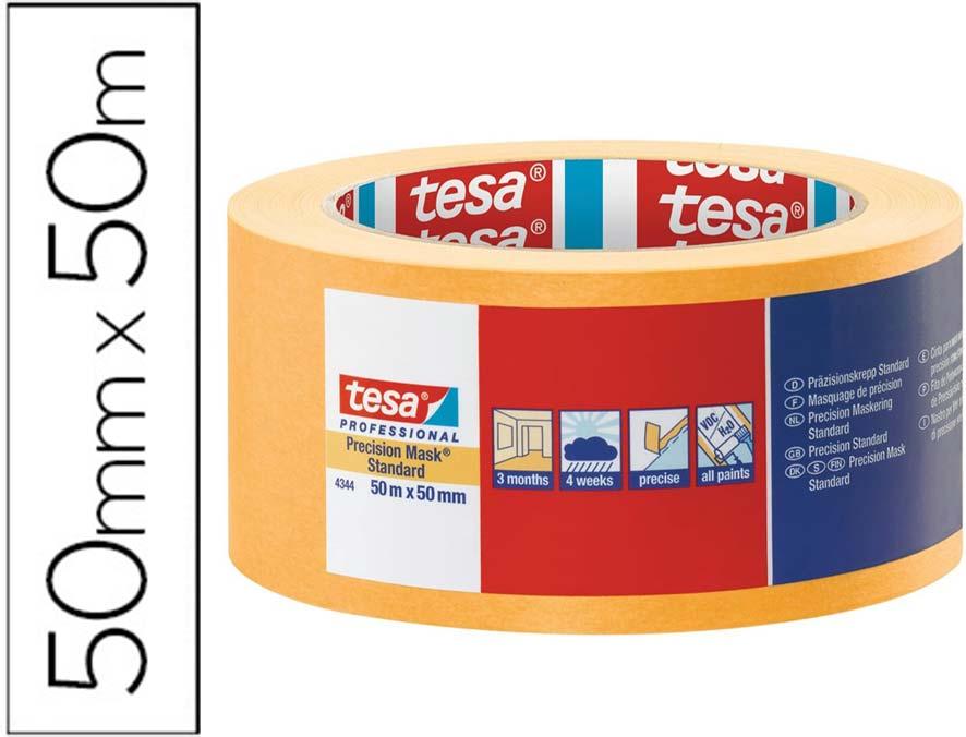 Fita Adesiva Máscara de Precisão 50mm x 50mts (Amarelo) - TESA