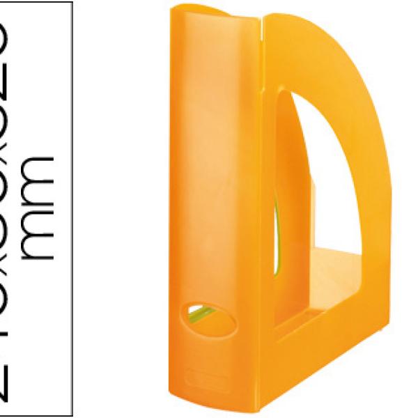 Porta Revistas Plastico Laranja Translucido
