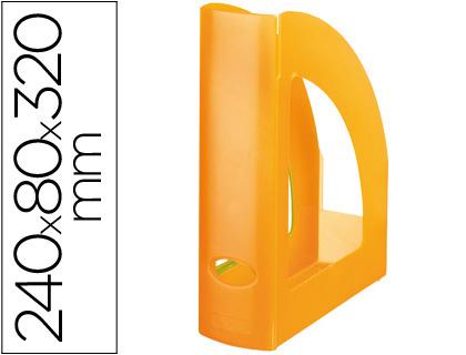 Porta Revistas Plastico Laranja Translucido