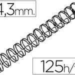 Espiral Gbc Preta Modelo Wire 3:1 14,3 mm N.9 c/ Capacidadee p/ 125 Folhas