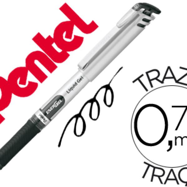 Roller Pentel Bl17 Energel Ponta Metal Preto