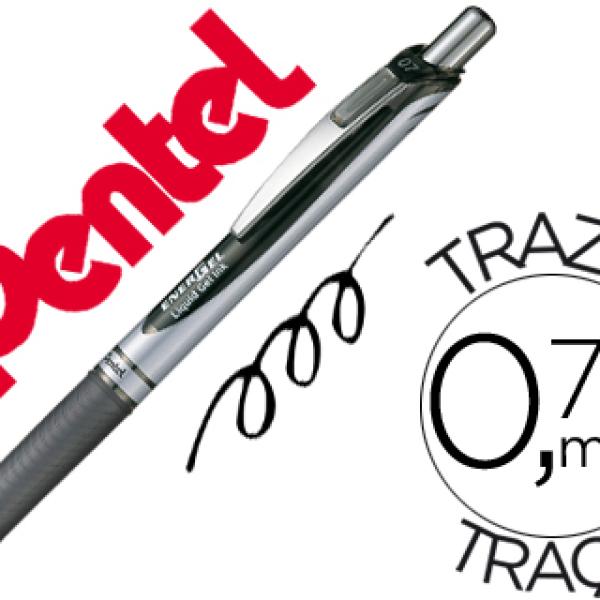 Roller Pentel Bl77 0,7 mm Energel Rectractil Preto