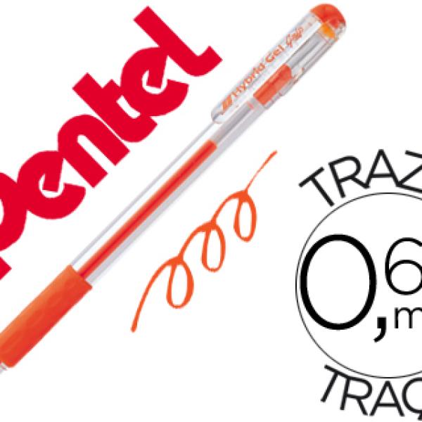 Roller Pentel K116 Gel Grip Laranja