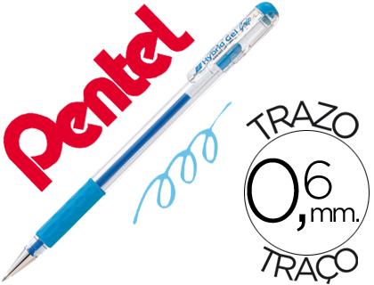 Roller Pentel K116 Gel Grip Azul Claro
