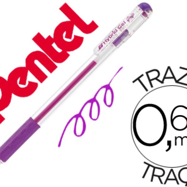 Roller Pentel K116 Gel Grip Violeta