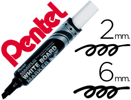 Marcador Pentel Mwl6 Maxiflo Quadro Br. Biselado Preto