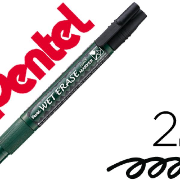 Marcador Pentel Smw26 Wet Erase Preto