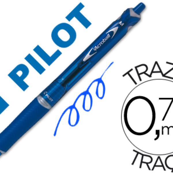 Caneta Pilot Acroball Azul Tinta Oleo Ponta de Esfera de 1,0mm Retratil