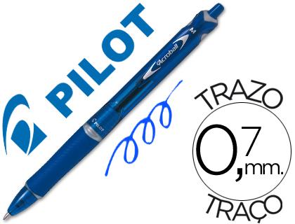 Caneta Pilot Acroball Azul Tinta Oleo Ponta de Esfera de 1,0mm Retratil