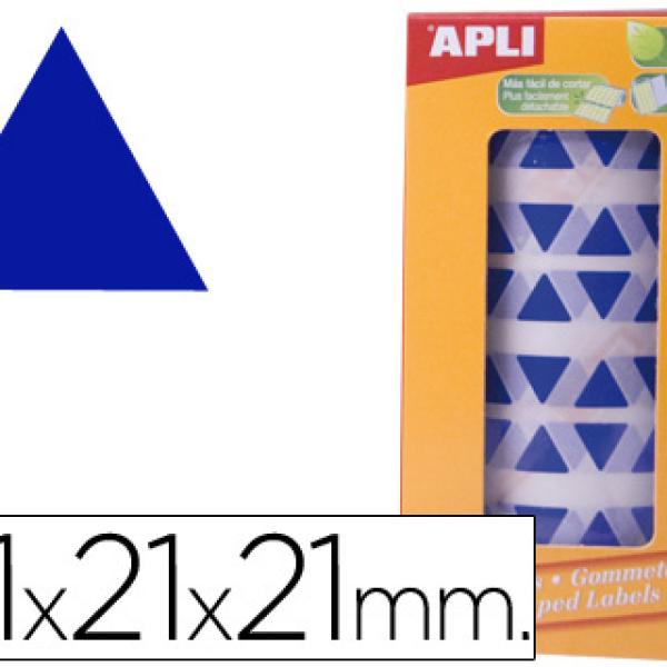 Etiquetas Auto Adesivas Apli Triangulares 21X21X21 mm Azul em Rolo