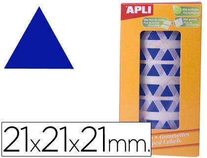 Etiquetas Auto Adesivas Apli Triangulares 21X21X21 mm Azul em Rolo