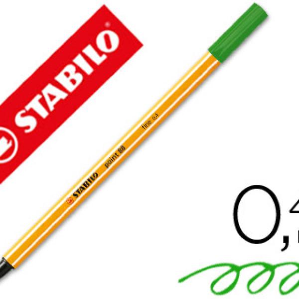 Marcador Stabilo Ponta de Fibra Point 88 Verde Maça 0,4 mm