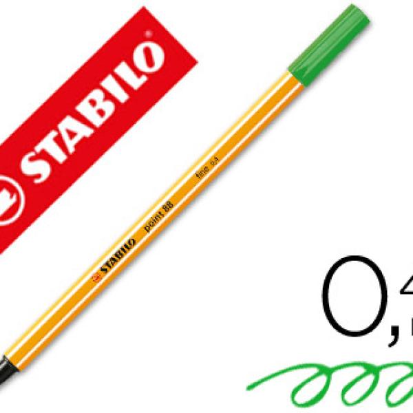 Marcador Stabilo Ponta de Fibra Point 88 Verde Pino 0,4 mm