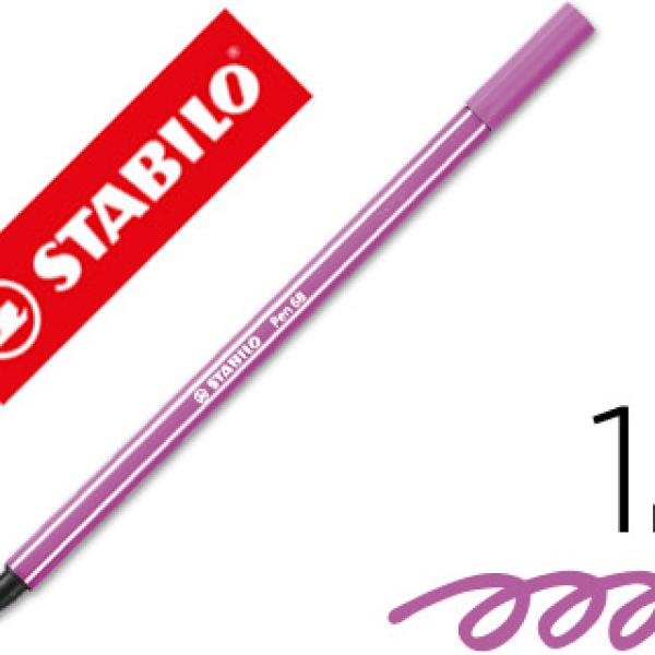 Marcador Stabilo Aguarelavel Pen 68 Lilas 1 mm