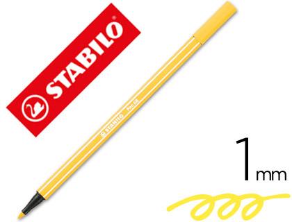 Marcador Stabilo Aguarelavel Pen 68 Amarelo 1 mm