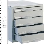 Bloco Classificador Archivo 2000 de Secretaria 356X316X303 mm 5 Gavetas Cor Cinza 4 de 52mm e 1 de 2