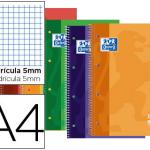 Caderno Espiral Oxford Capa Dura Microperfurado A4 80F Quadriculado Cores Sortidas