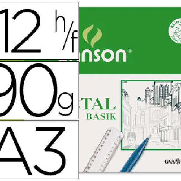 Papel Vegetal Guarro Din A - 3 90 Gr - Miniembalagem de 12 Folhas