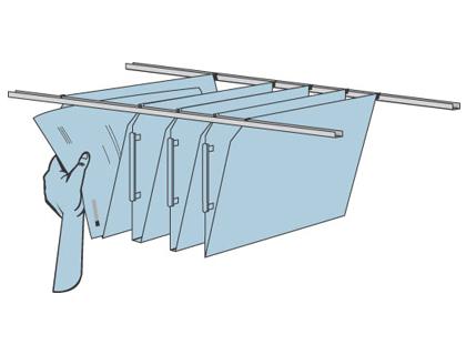 Embalagem de 2 Calhas Paperflow p/ Capas Suspensas