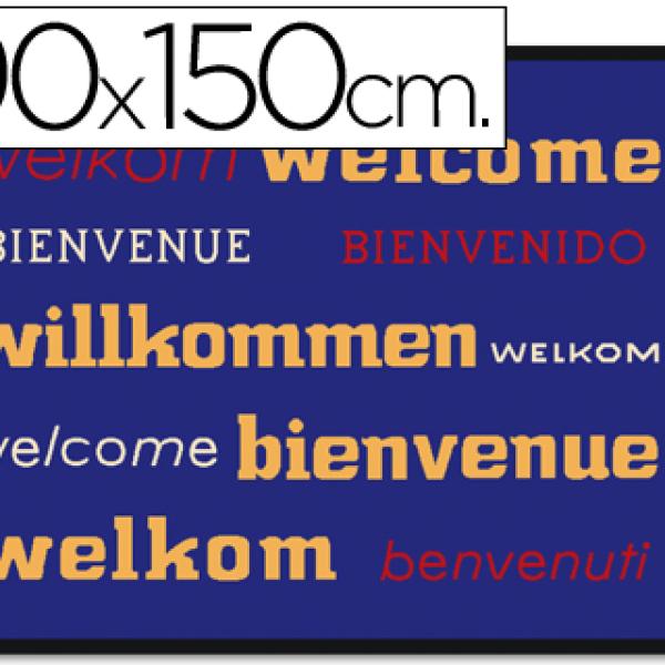 Tapete Fast - Paperflow Anti Po de Poliamido Benvindo Azul 90X150 cms - PAPERFLOW