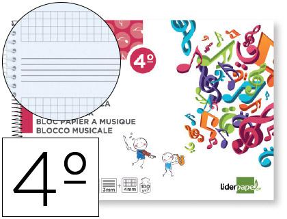 Bloco Musica Pentagrama 3mm Mais Quadricula 4mm 20F 100g/m2
