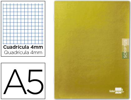 Caderno Escolar Scriptus 48F A5 Quadriculado 4 mm Capa Laranja Papel 90 Gr