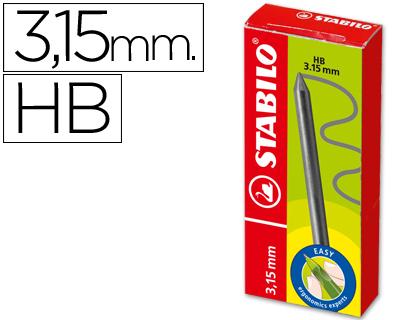 Minas Stabilo Easy Ergo Grafite Hb de 3,15 mm - Caixa de 6 Minas
