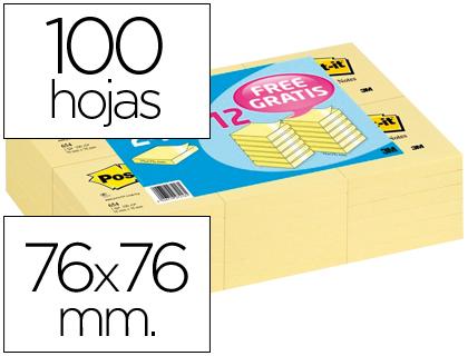 Bloco Notas Adesivas Tira e Poe Post - It 76X76mm - Pack Promocional 24+12