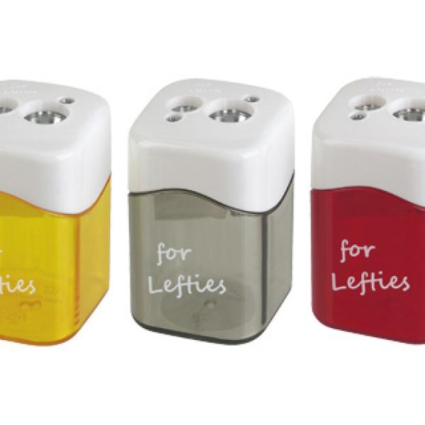Afia Lápis M+R Metalico p/ Esquerdinos de Dois Usos c/ Deposito Cores Sortidas