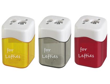 Afia Lápis M+R Metalico p/ Esquerdinos de Dois Usos c/ Deposito Cores Sortidas