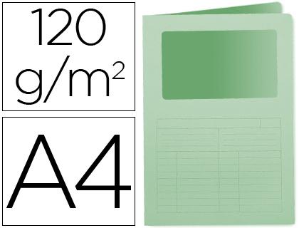 Classificador Q - Connect de Cartolina Din A4 Verde c/ Janela Transparente 120g