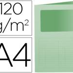 Classificador Q - Connect de Cartolina Din A4 Verde c/ Janela Transparente 120g