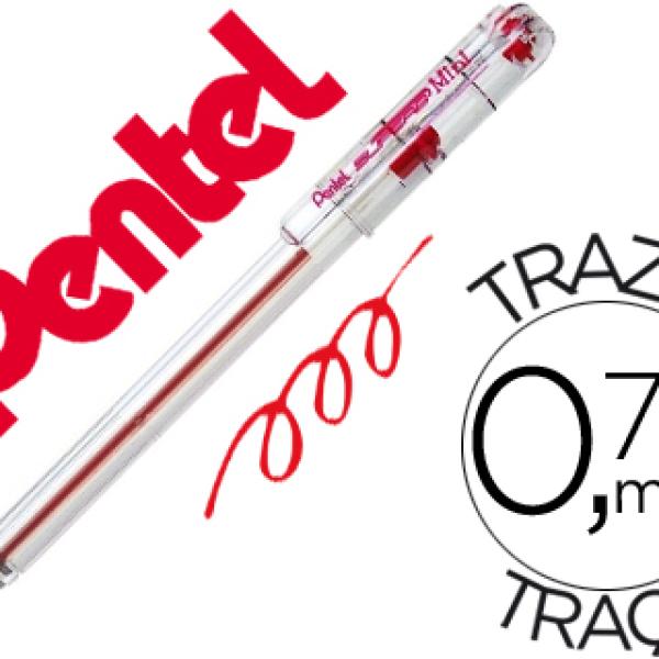 Esferografica Pentel Mini Bk77 Vermelha 0,7 mm